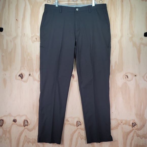 Puma Other - Puma Golf Jackpot Pants Mens 38x31.5 Dark Grey Flat Front Performance Trousers